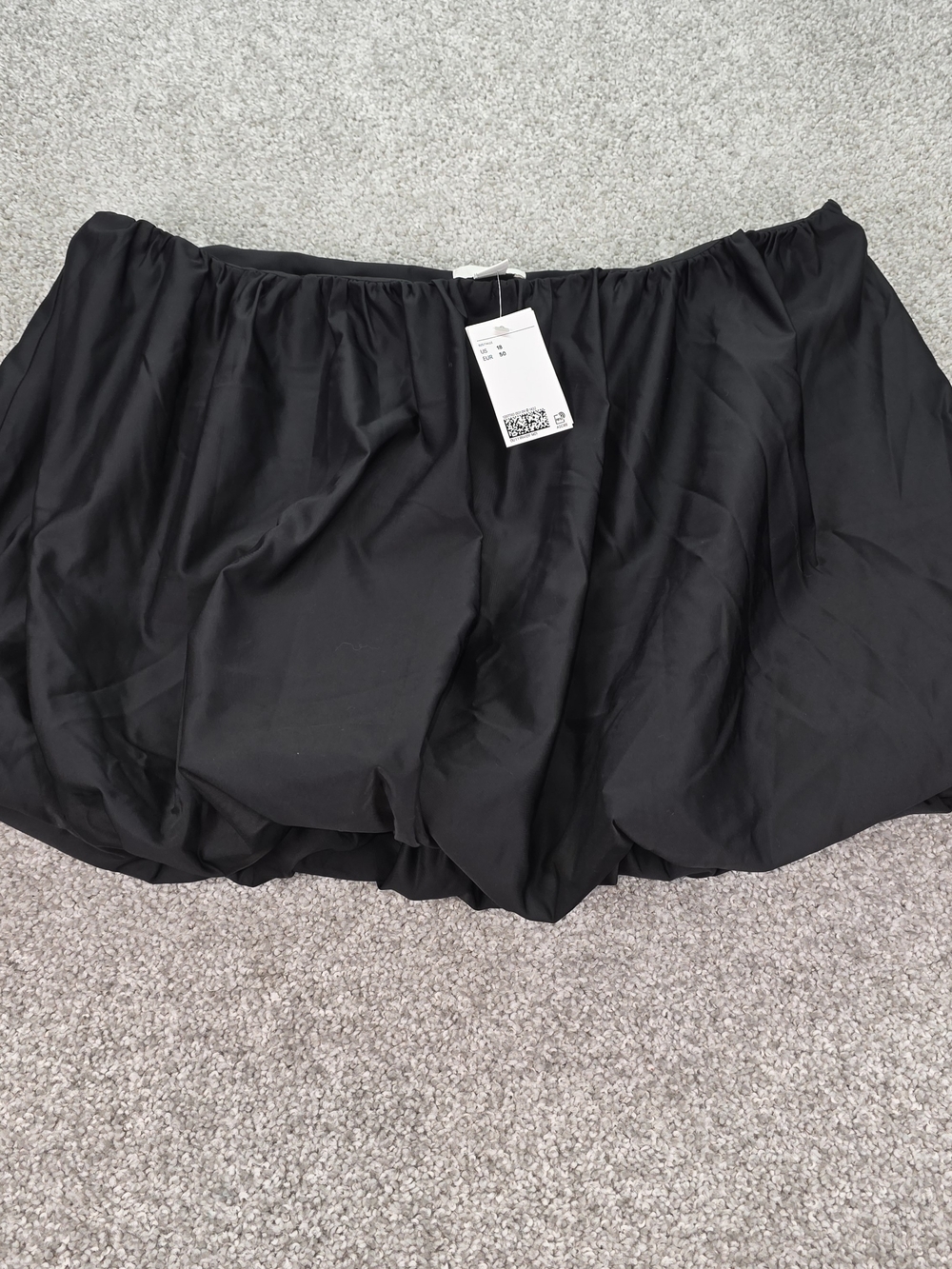 H&M Womens Plus Size 18 Black Bubble Skirt  NWT Trendy